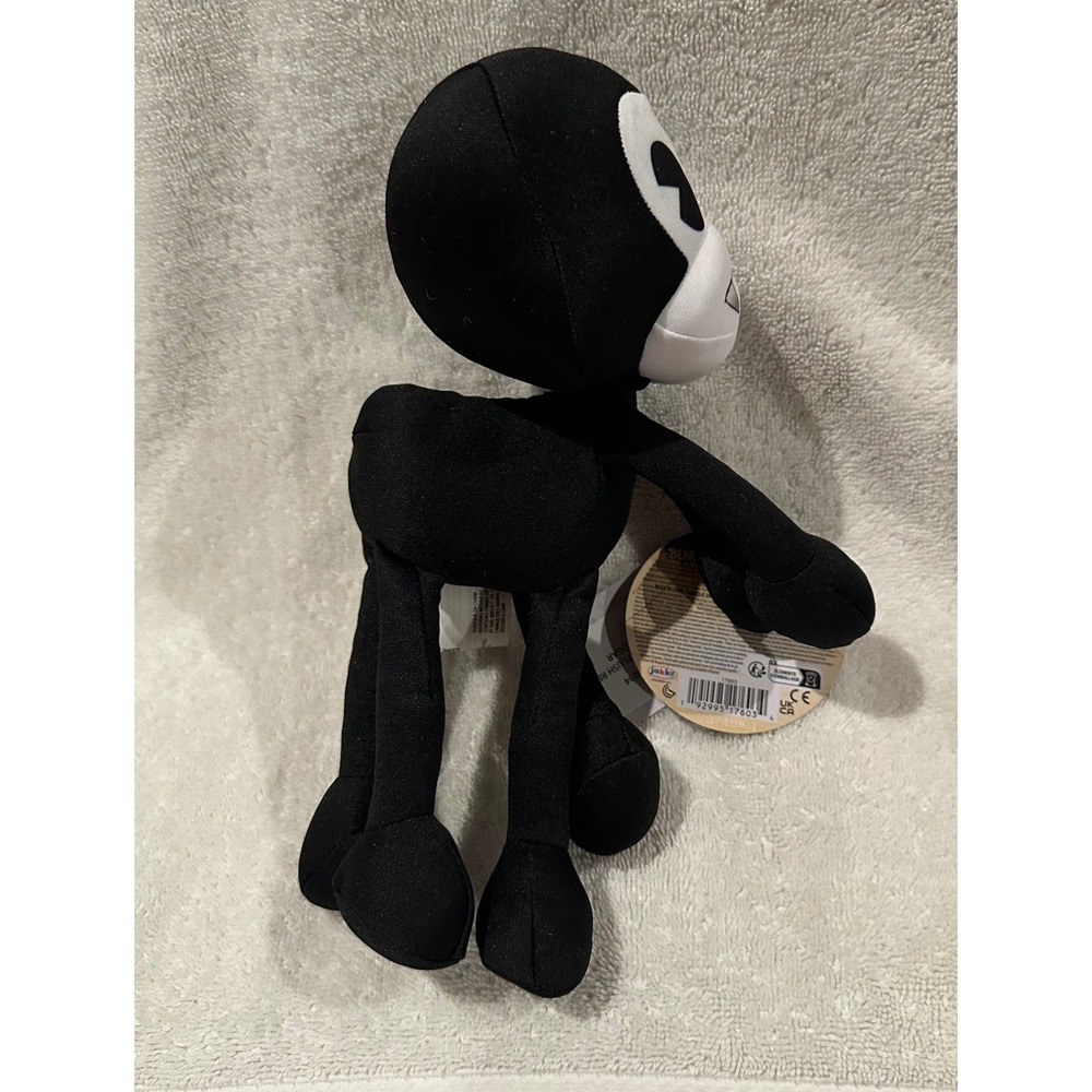 Jakks Pacific Bendy and the Dark Revival Edgar Plush Butcher Gang Black White - Picture 4 of 8